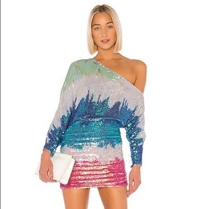Retrofete Yasmin Dress in Unicorn Dip Dye